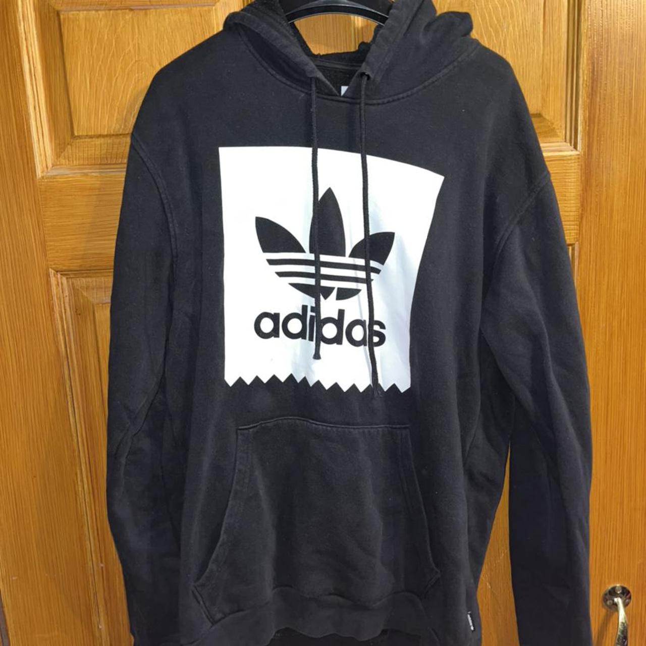 Adidas Originals Men's Black and White Hoodie | Depop