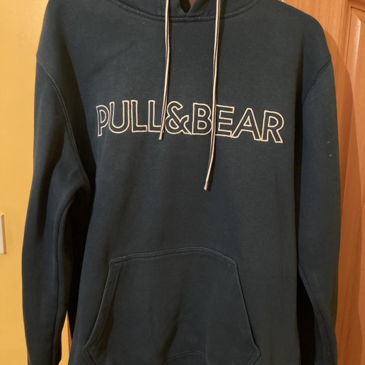 Pull&Bear Men's Navy Hoodie | Depop