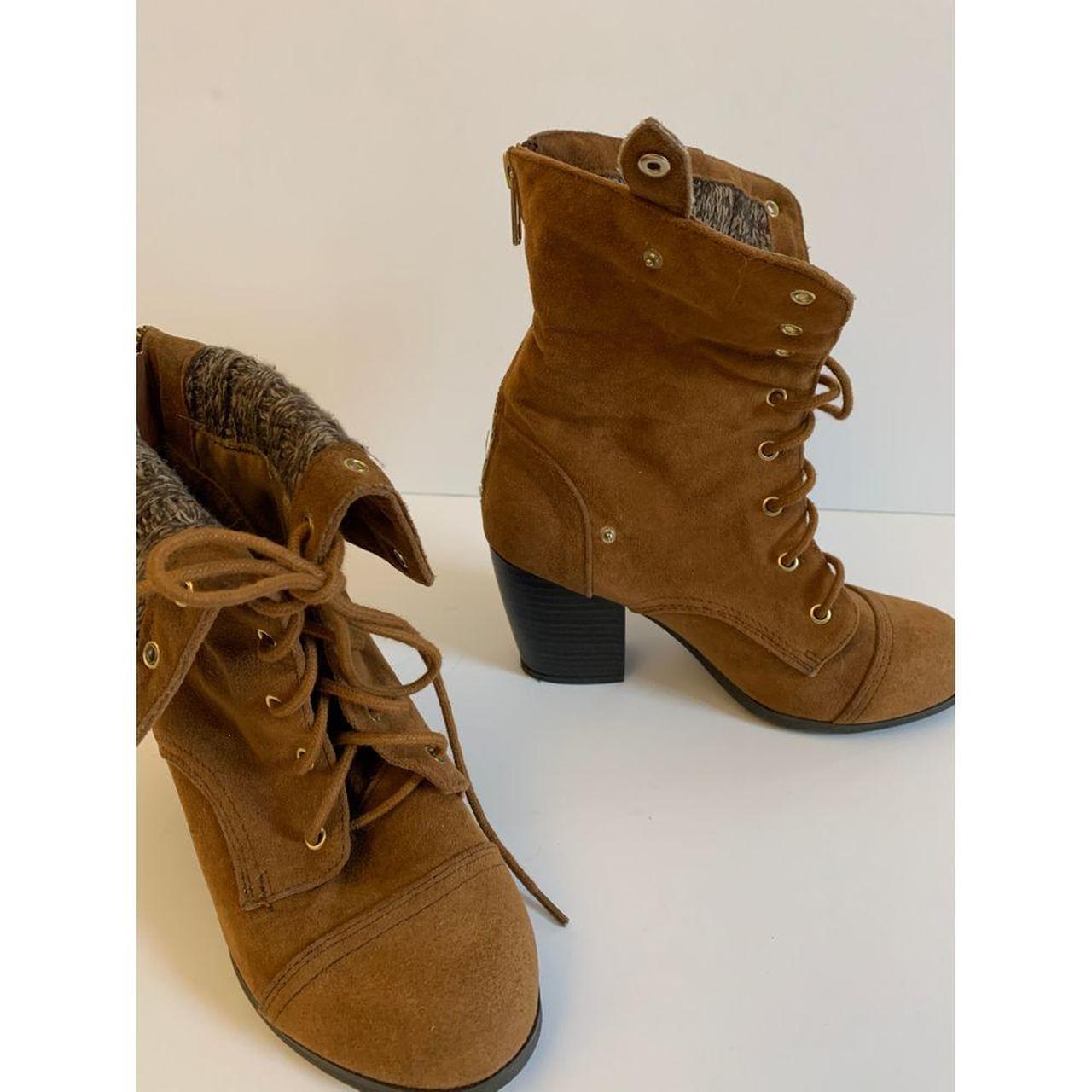 Qupid Convertible Boots Brown 5.5 Midi boots that... Depop