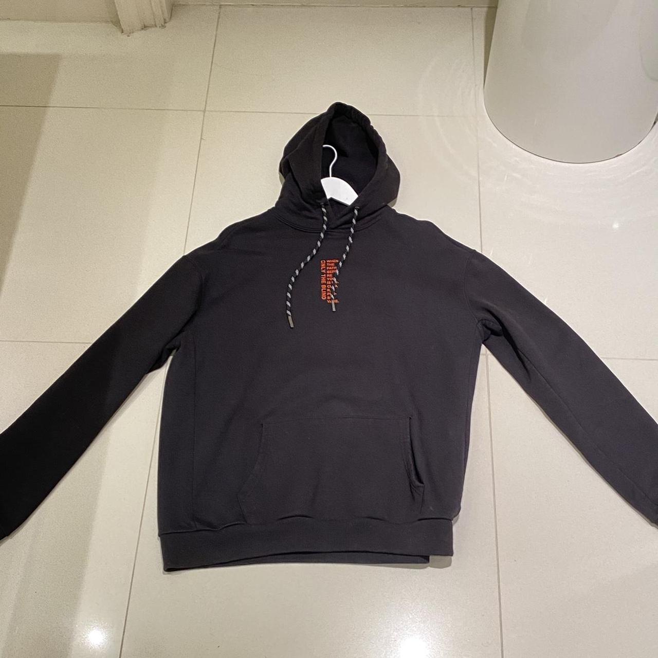 Men's Black and Orange Hoodie | Depop