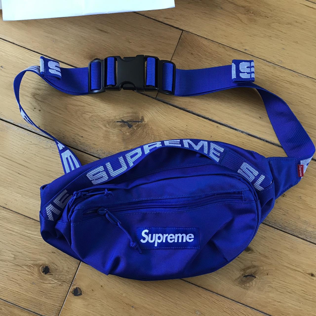 Supreme ss18 waist bag blue on sale