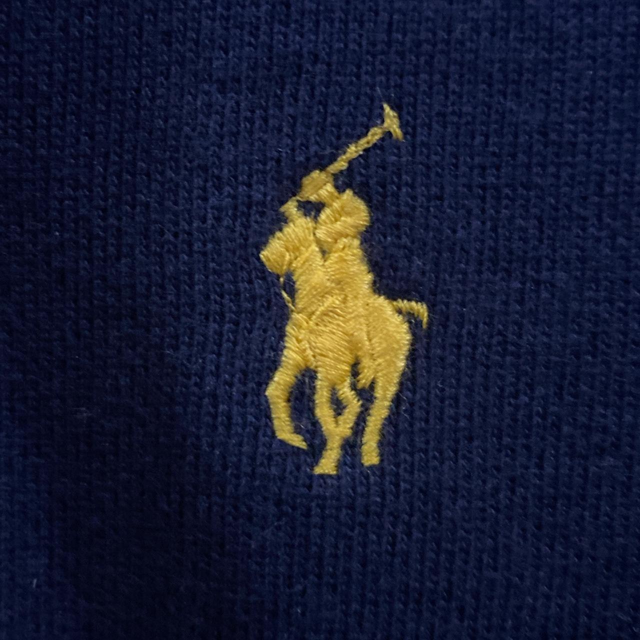 Ralph Lauren Men's Blue and Yellow Sweatshirt | Depop