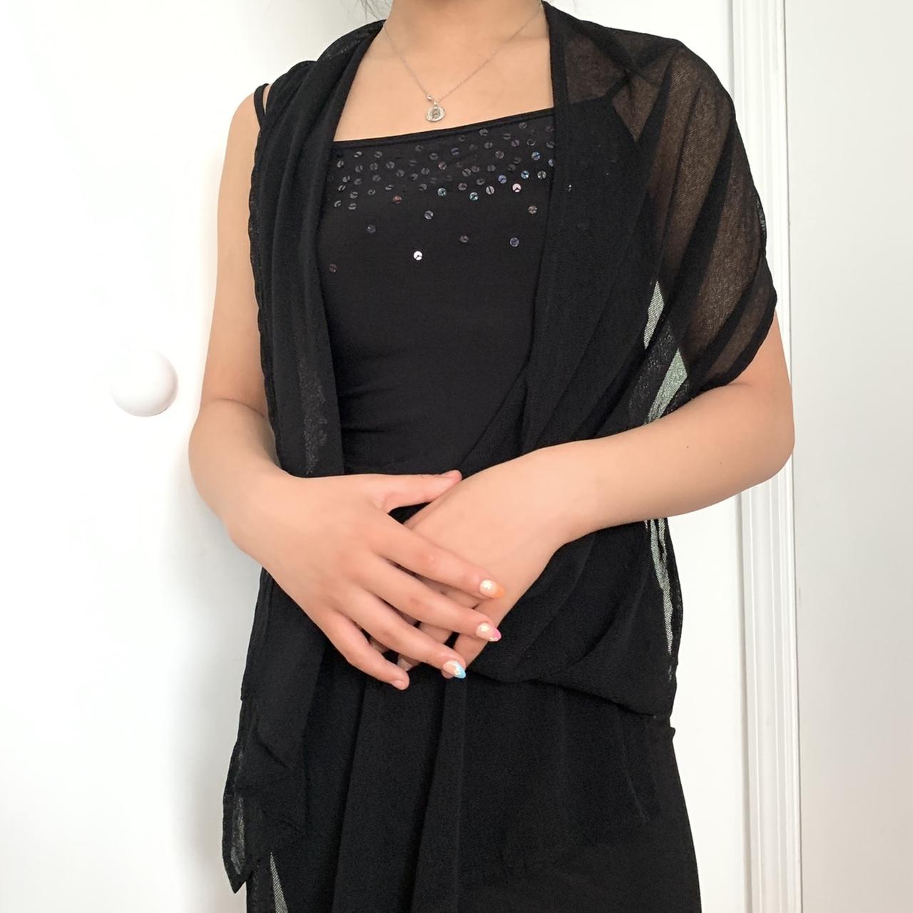 shawl attached to dress