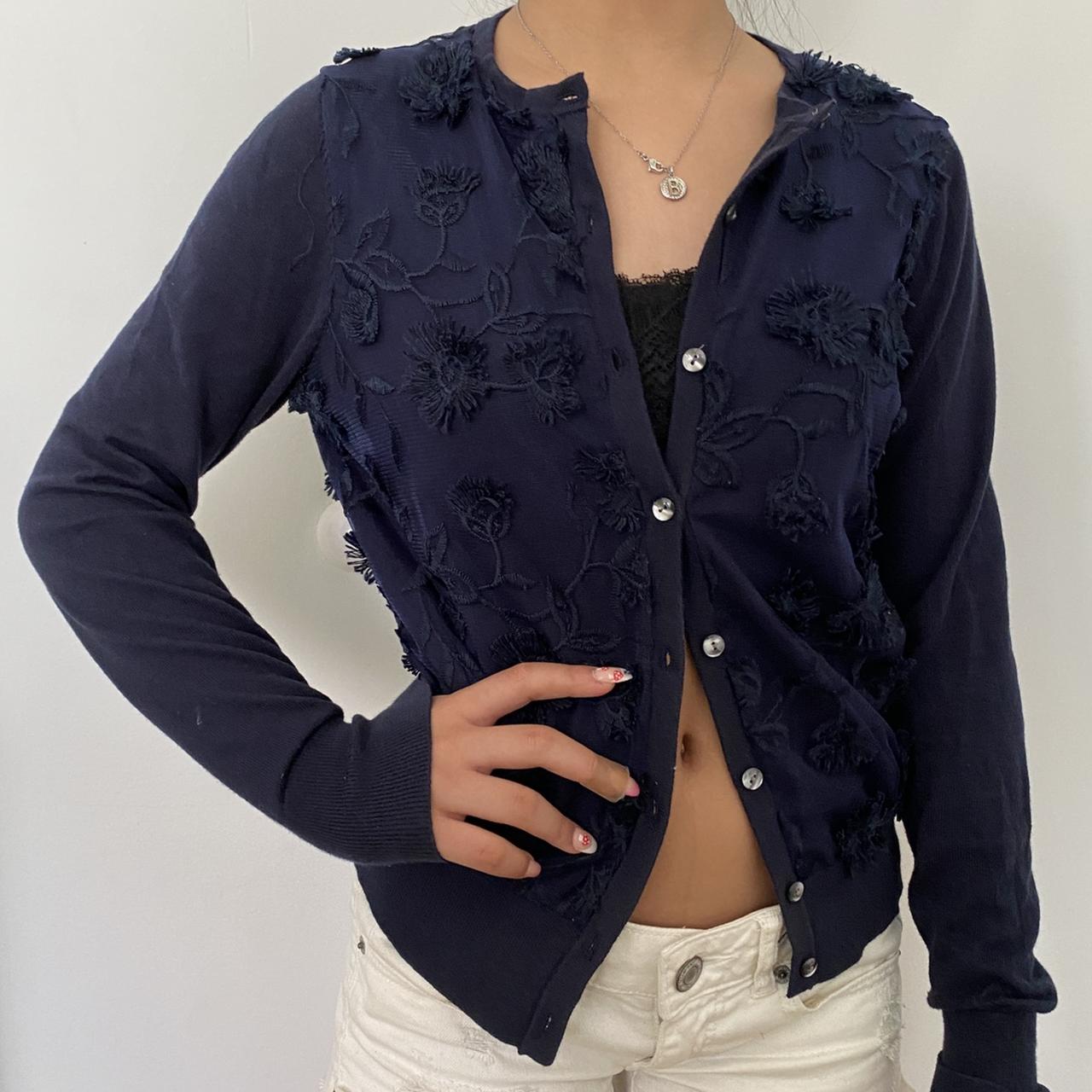 Ann taylor navy clearance cardigan