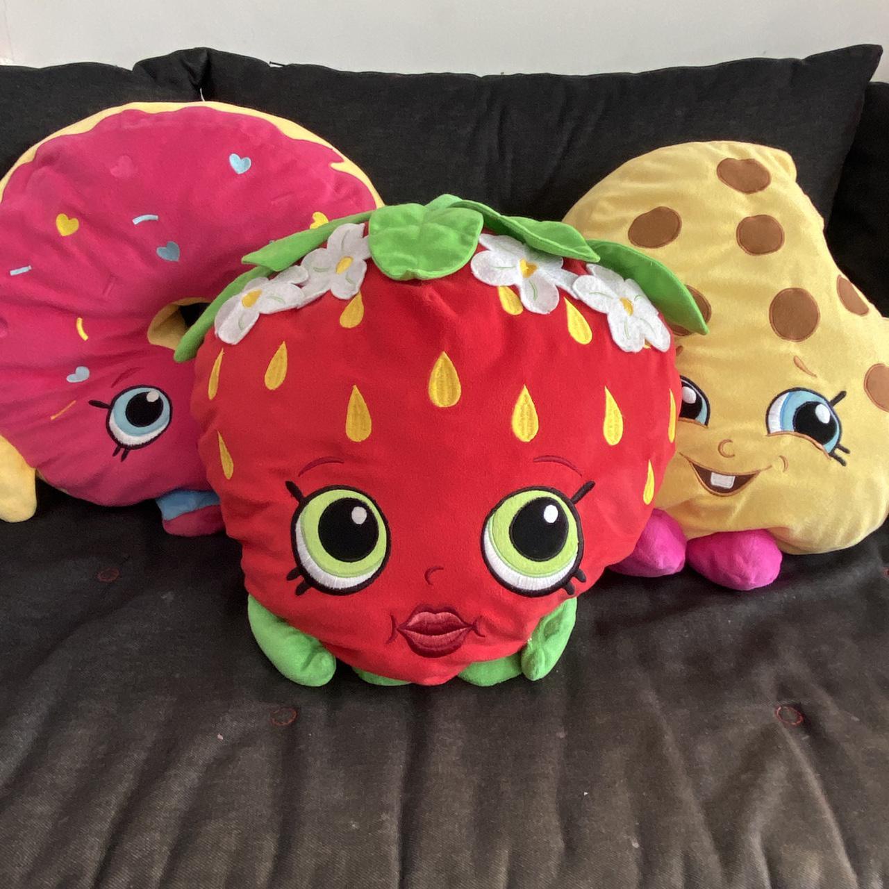 SET OF 3 SHOPKIN PLUSHIES perfect pillows for decor... Depop