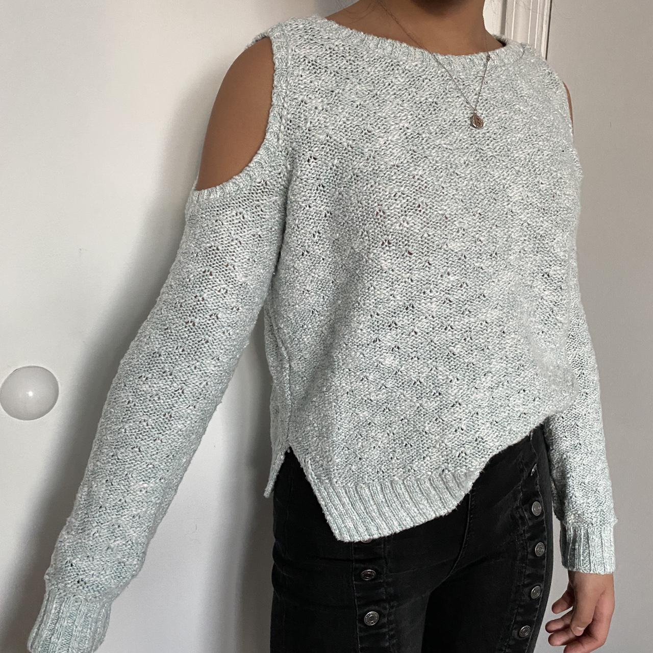 HOLLISTER KNIT COLD SHOULDER SWEATER super Depop