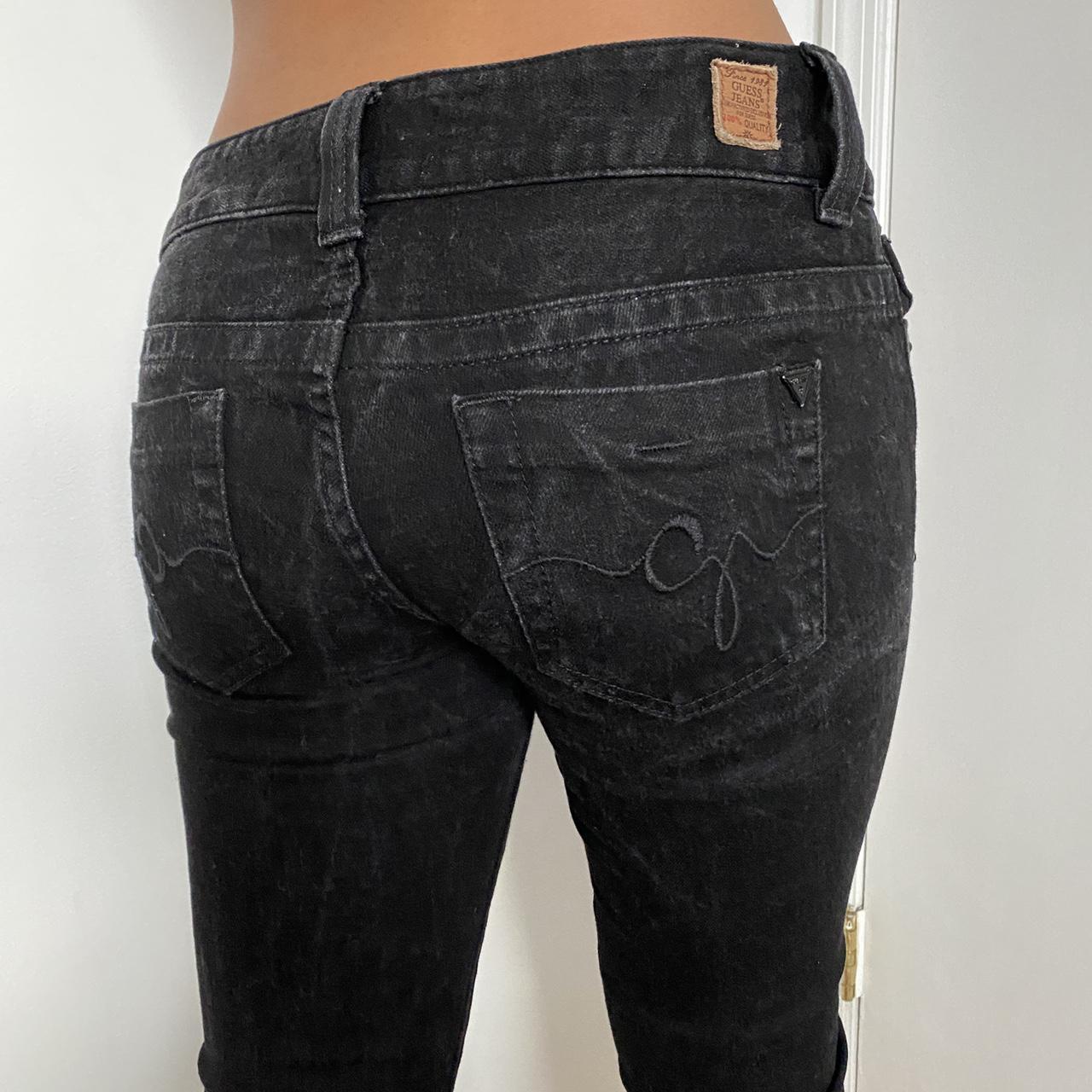 GUESS BLACK VINTAGE BOOTCUT JEANS - very cute black... - Depop