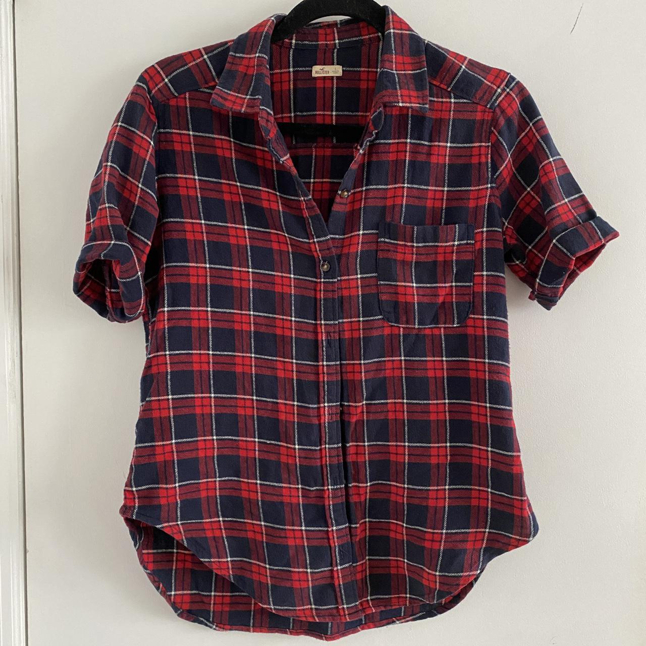 red hollister flannel