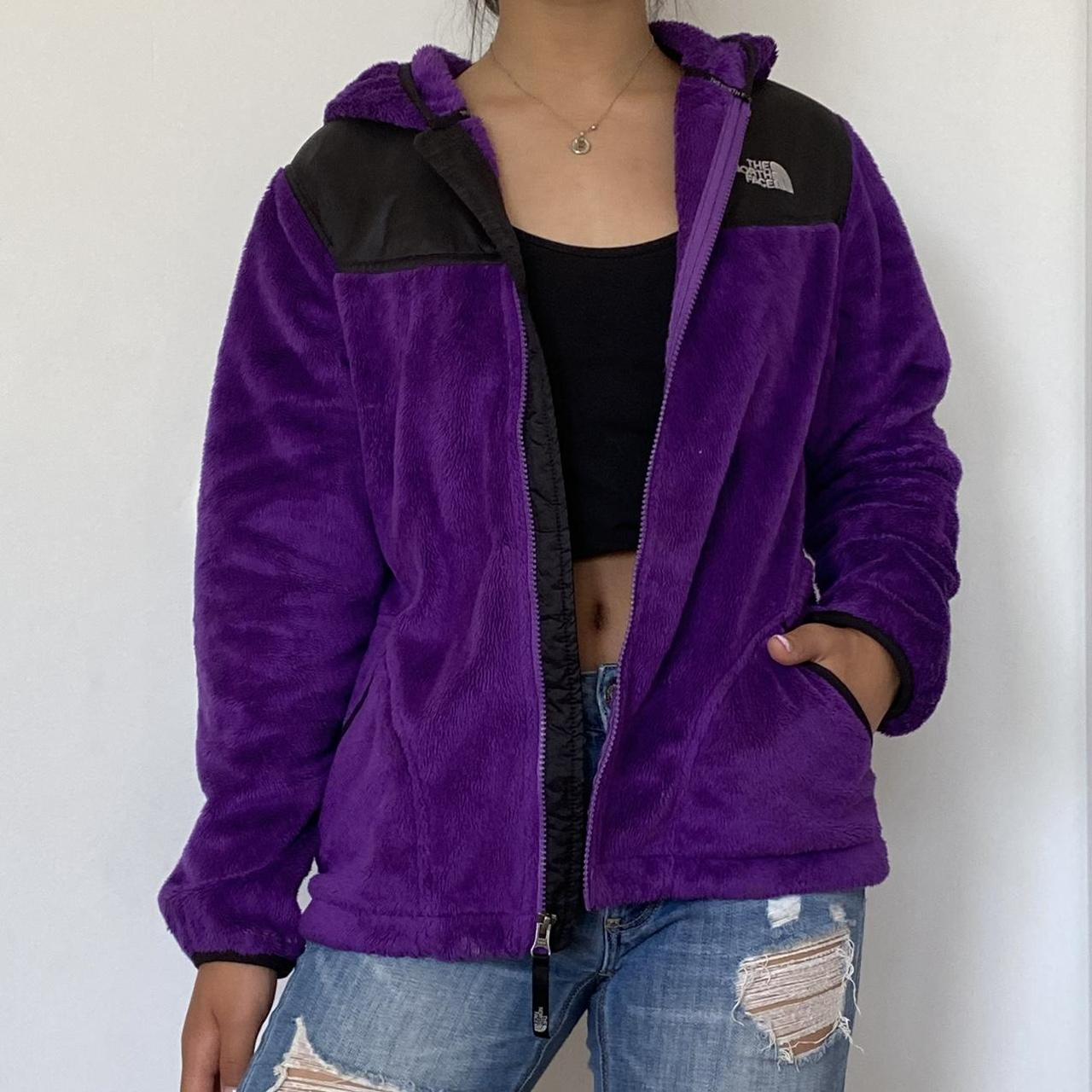 Fuzzy purple outlet jacket