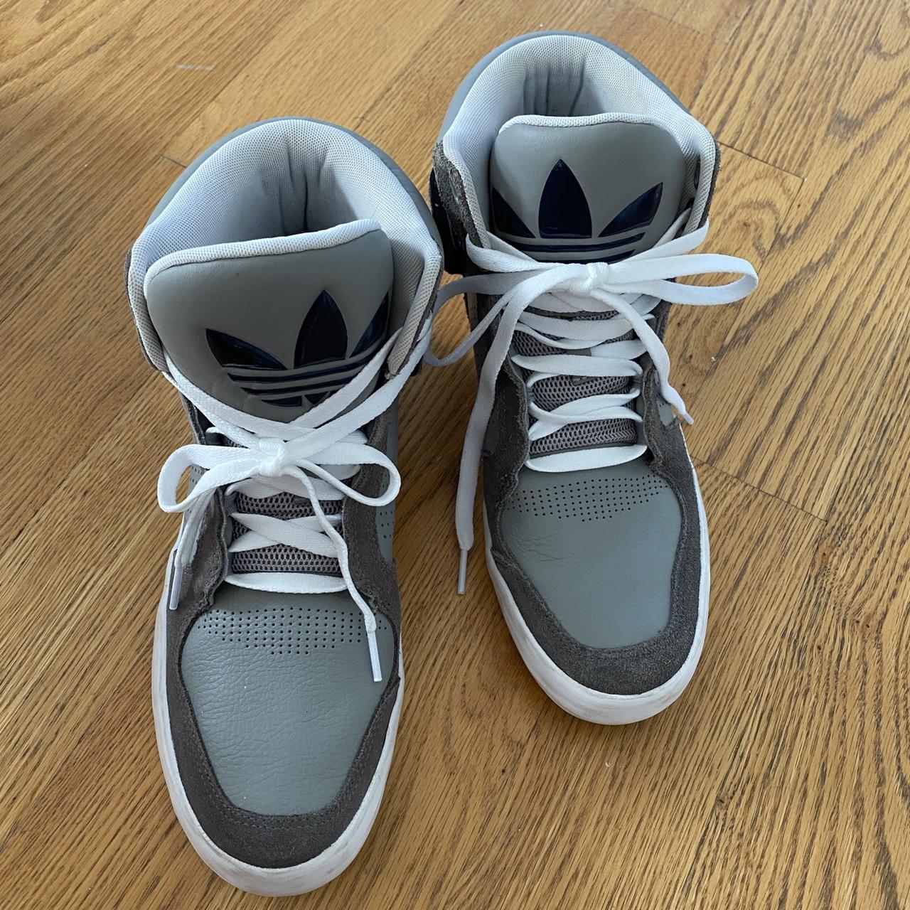 Adidas high tops black white grey sale