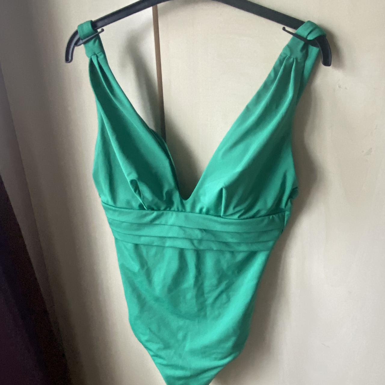 Next Women's Green Swimsuit-one-piece | Depop