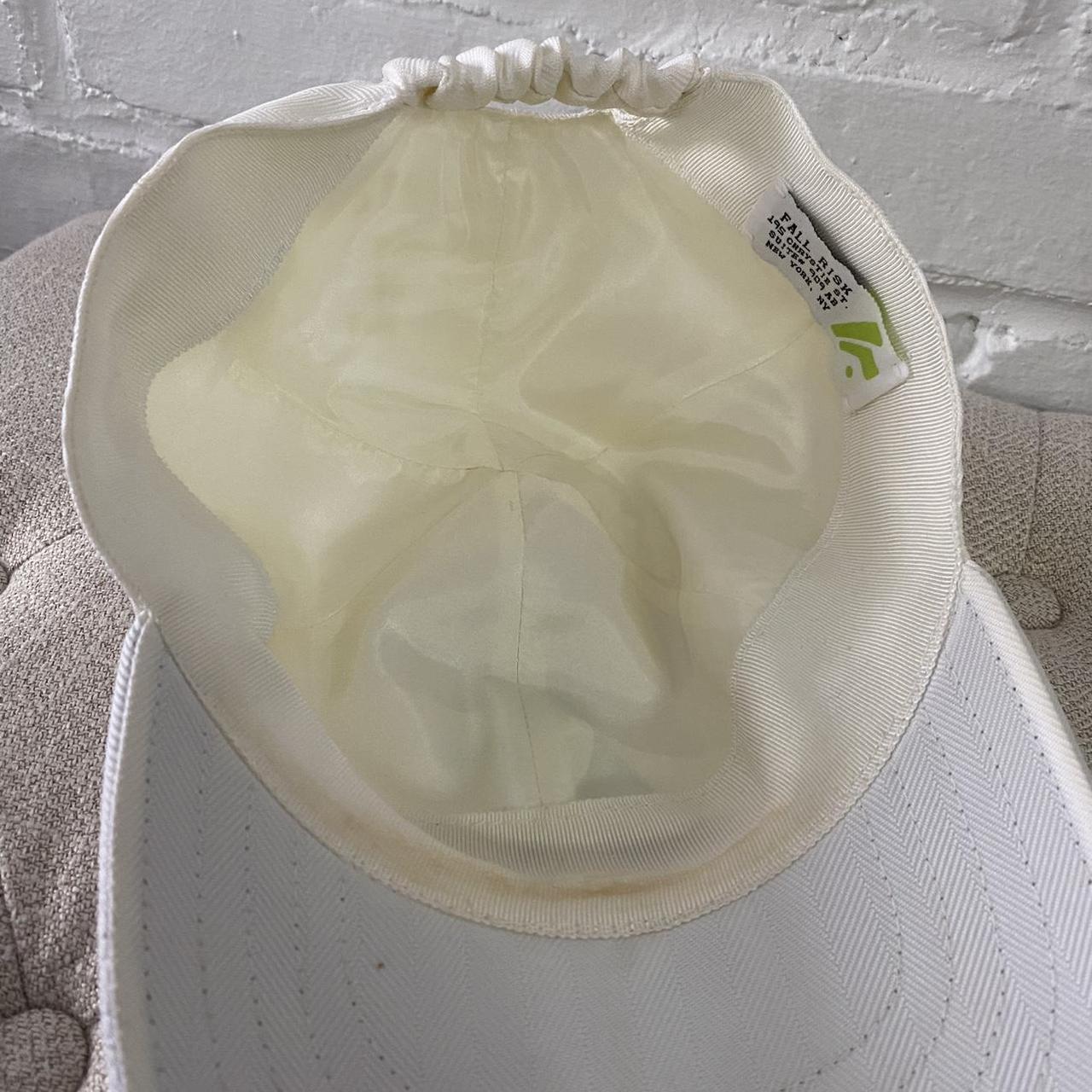 Fall Risk Men's White and Green Hat (2)