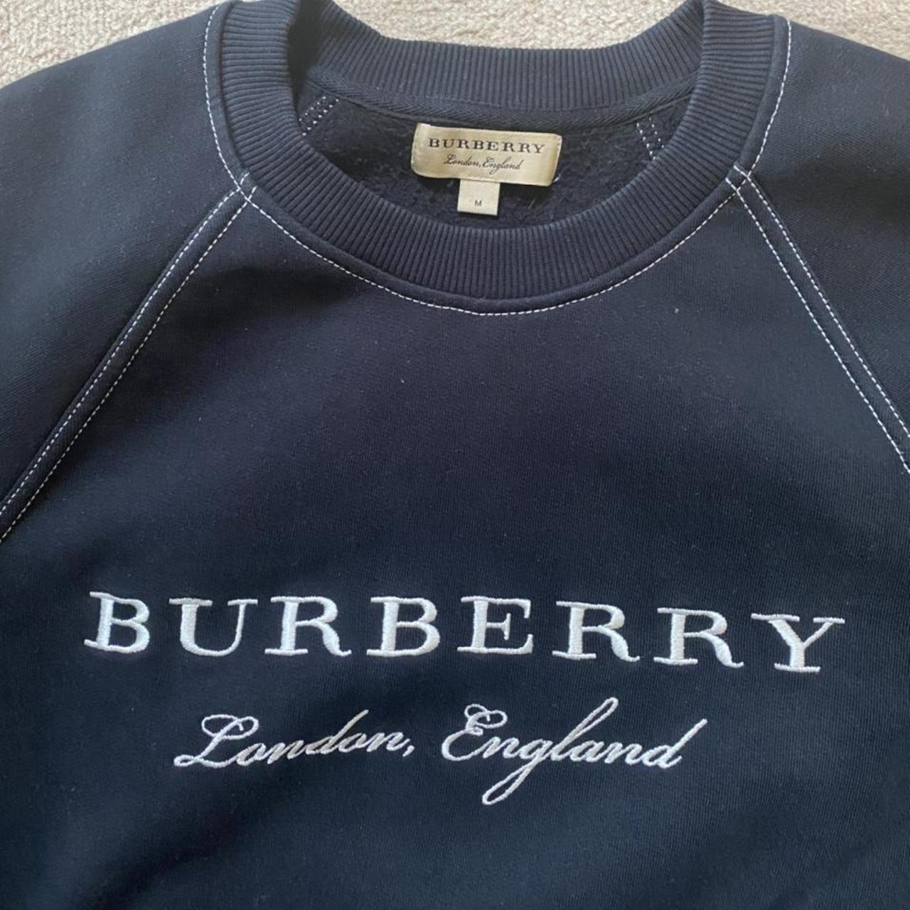 Burberry London England Black Jumper/ Sweatshirt... - Depop