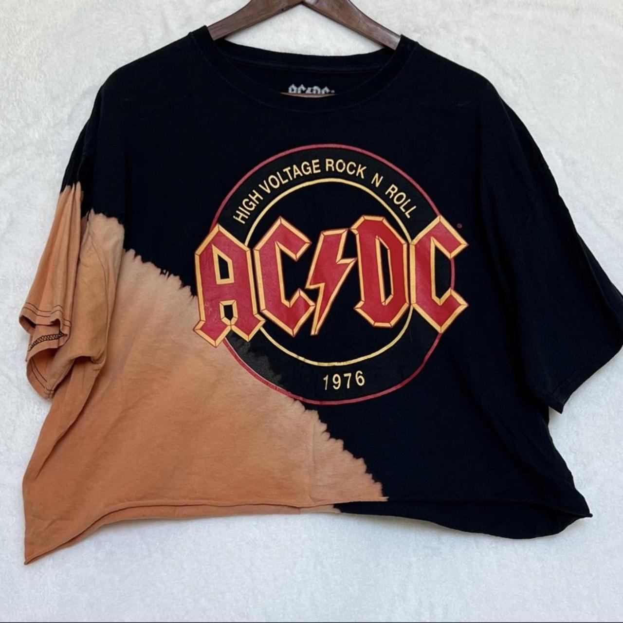 Ac Dc Bleached Crop Top Brand Ac Dc Depop