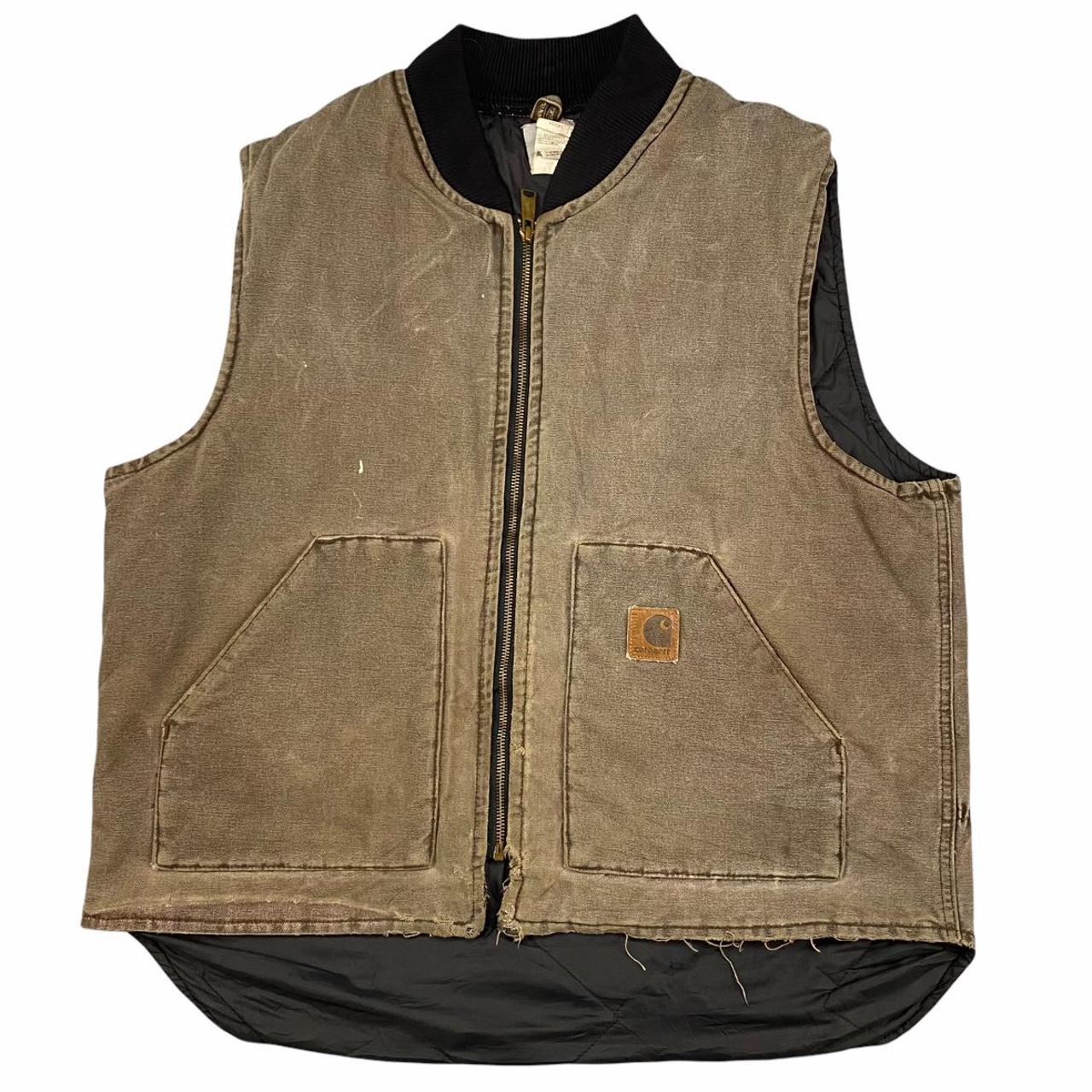 Vintage CARHARTT Quilt Lined Vest | X Large | Work... - Depop