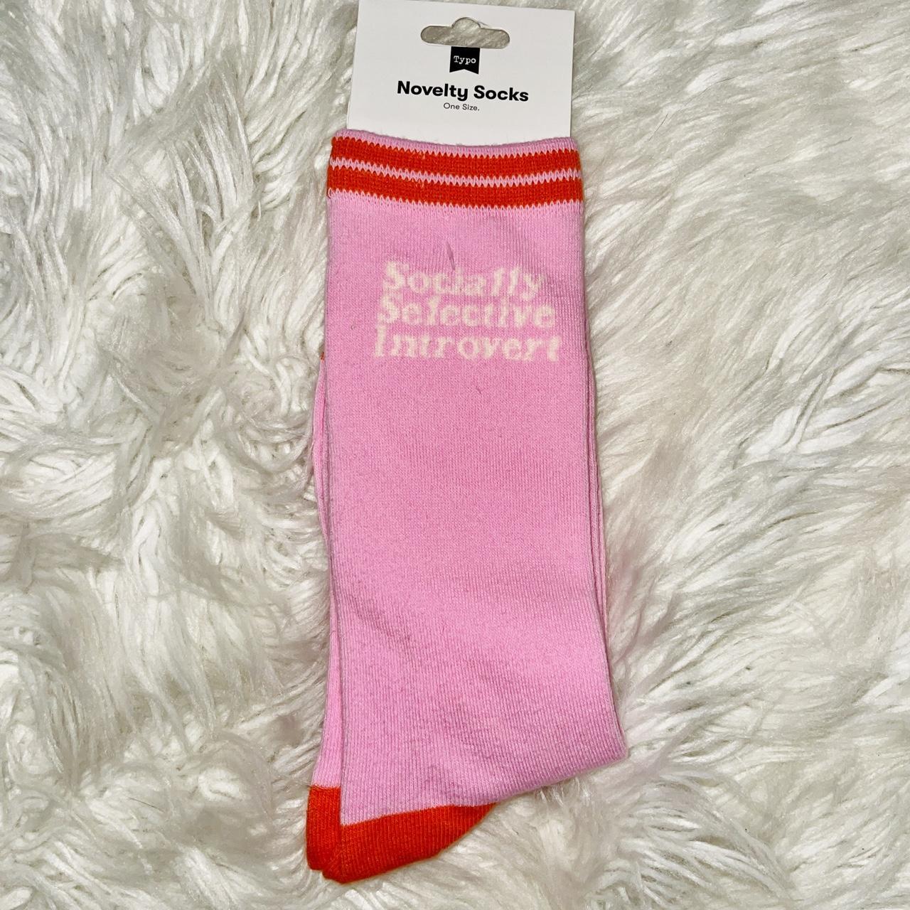Typo Women's Red and Pink Socks (2)