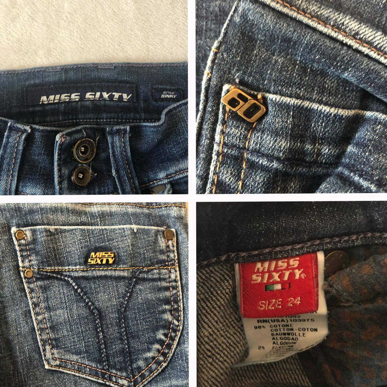 Miss Sixty Women's Blue and Navy Jeans | Depop