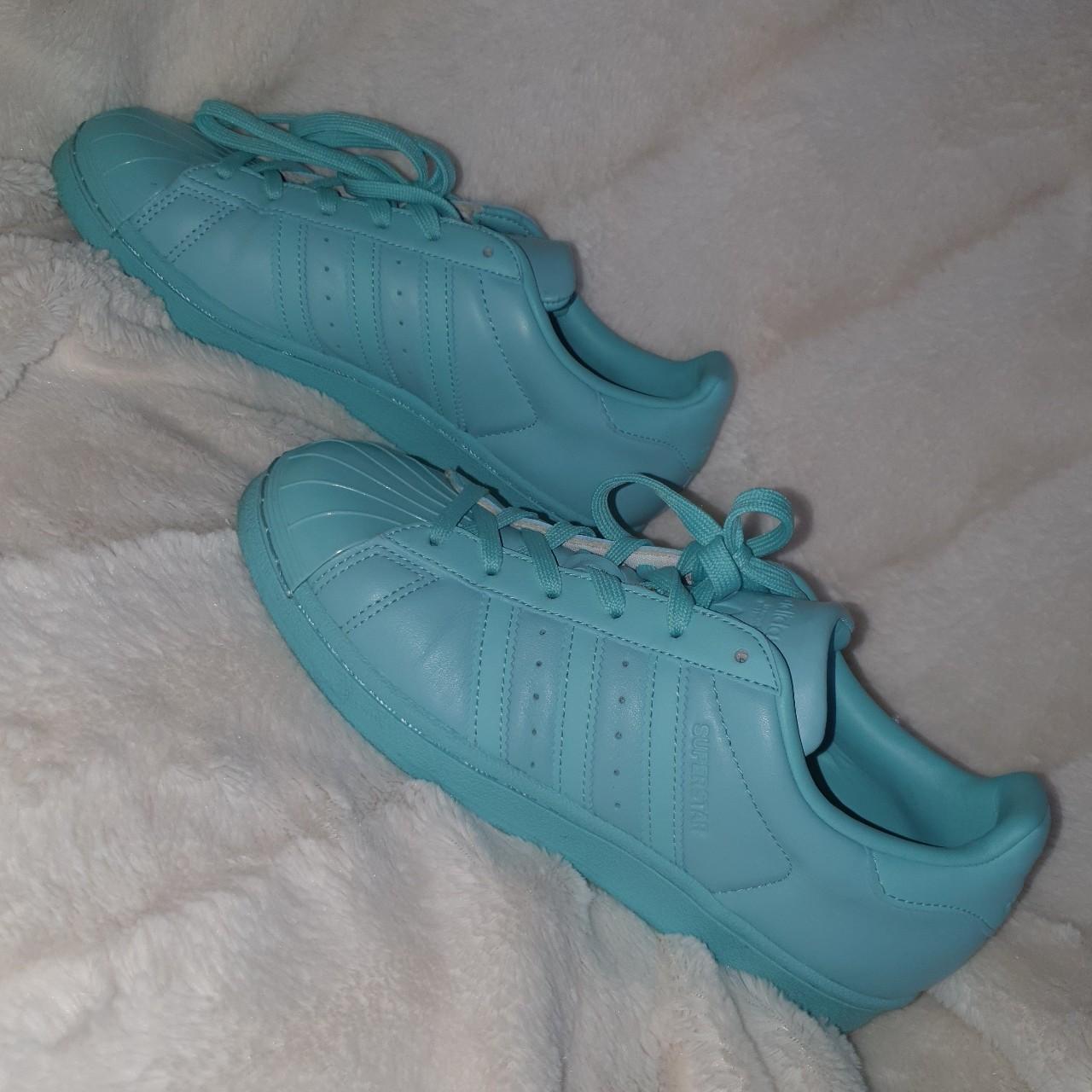 Turquoise on sale adidas superstars