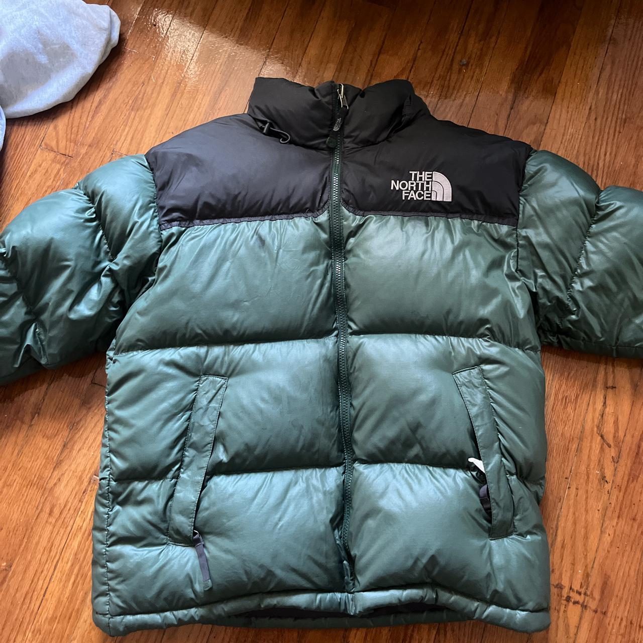 size medium north face 700 down nuptse in forest... - Depop