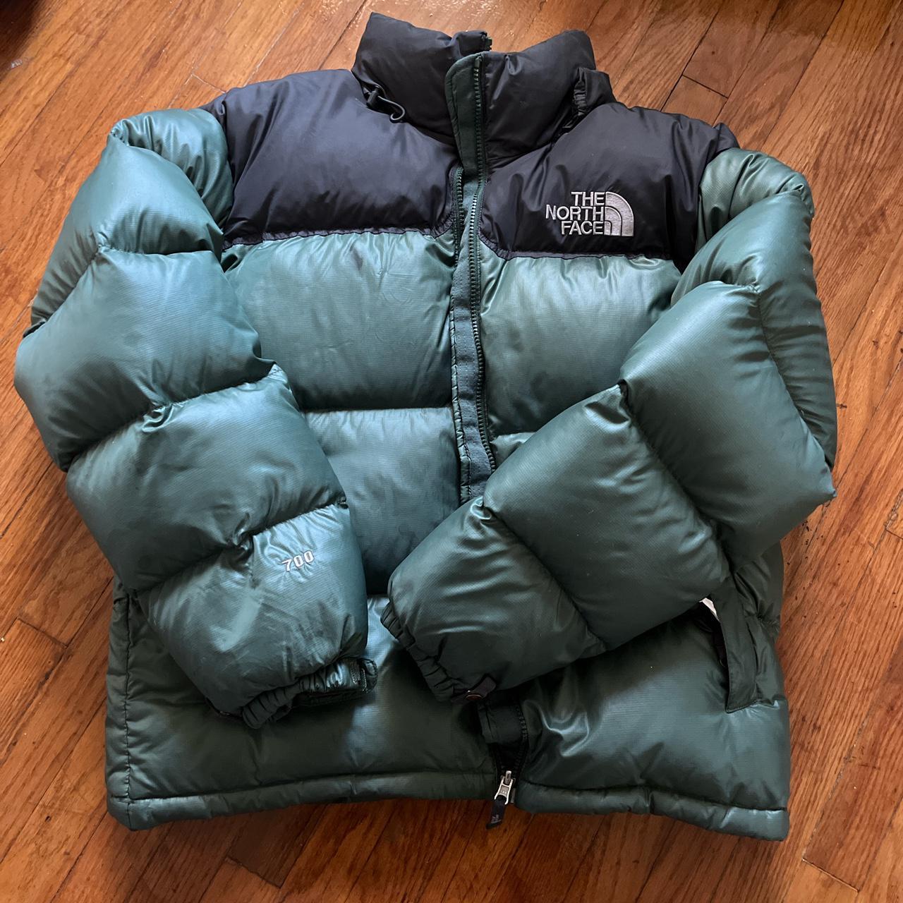 size medium north face 700 down nuptse in forest... Depop