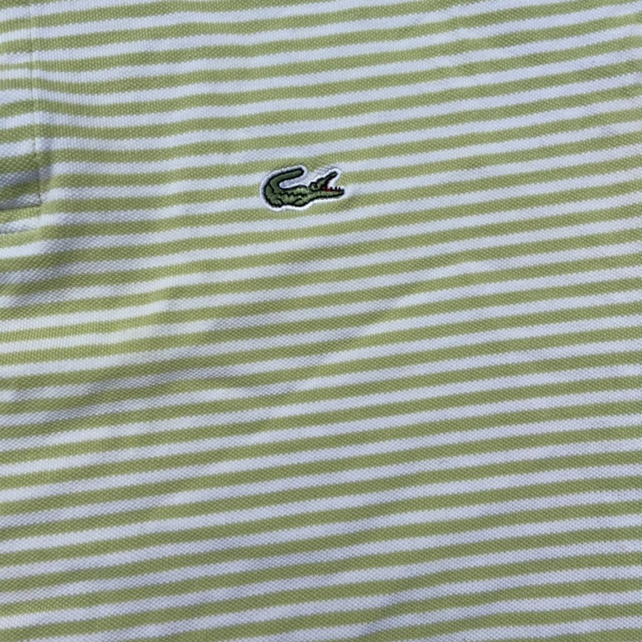 Lacoste Men's Green and White Polo-shirts | Depop