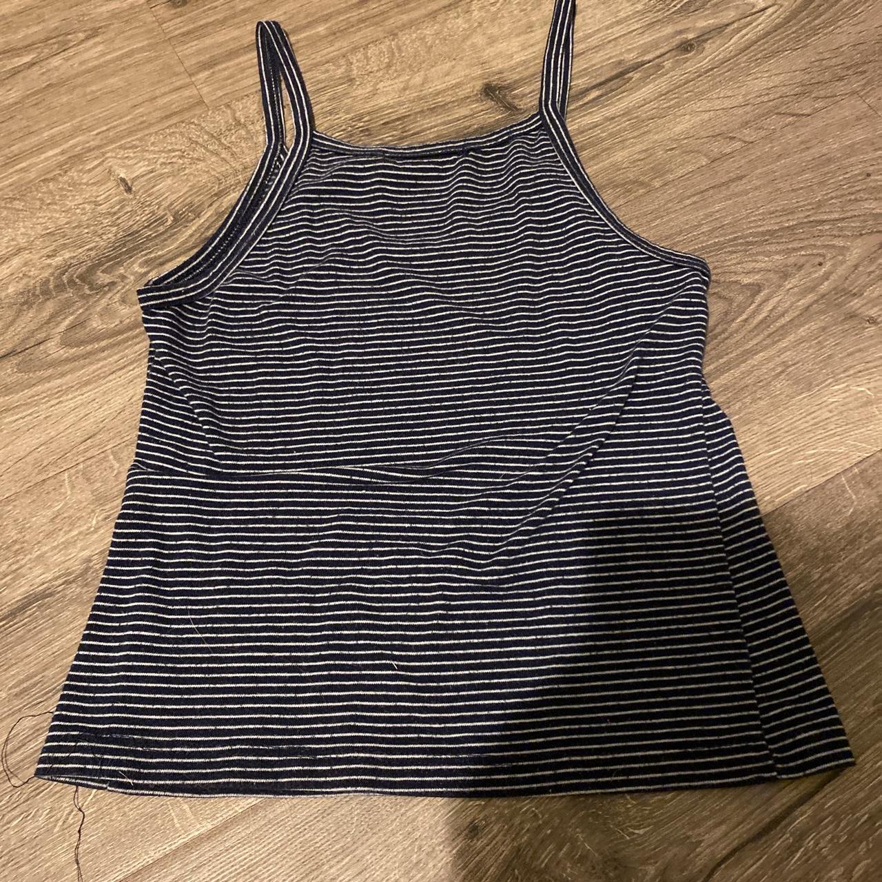 BRANDY MELVILLE BLUE AND WHOTE STRIPED TANK i don’t... - Depop