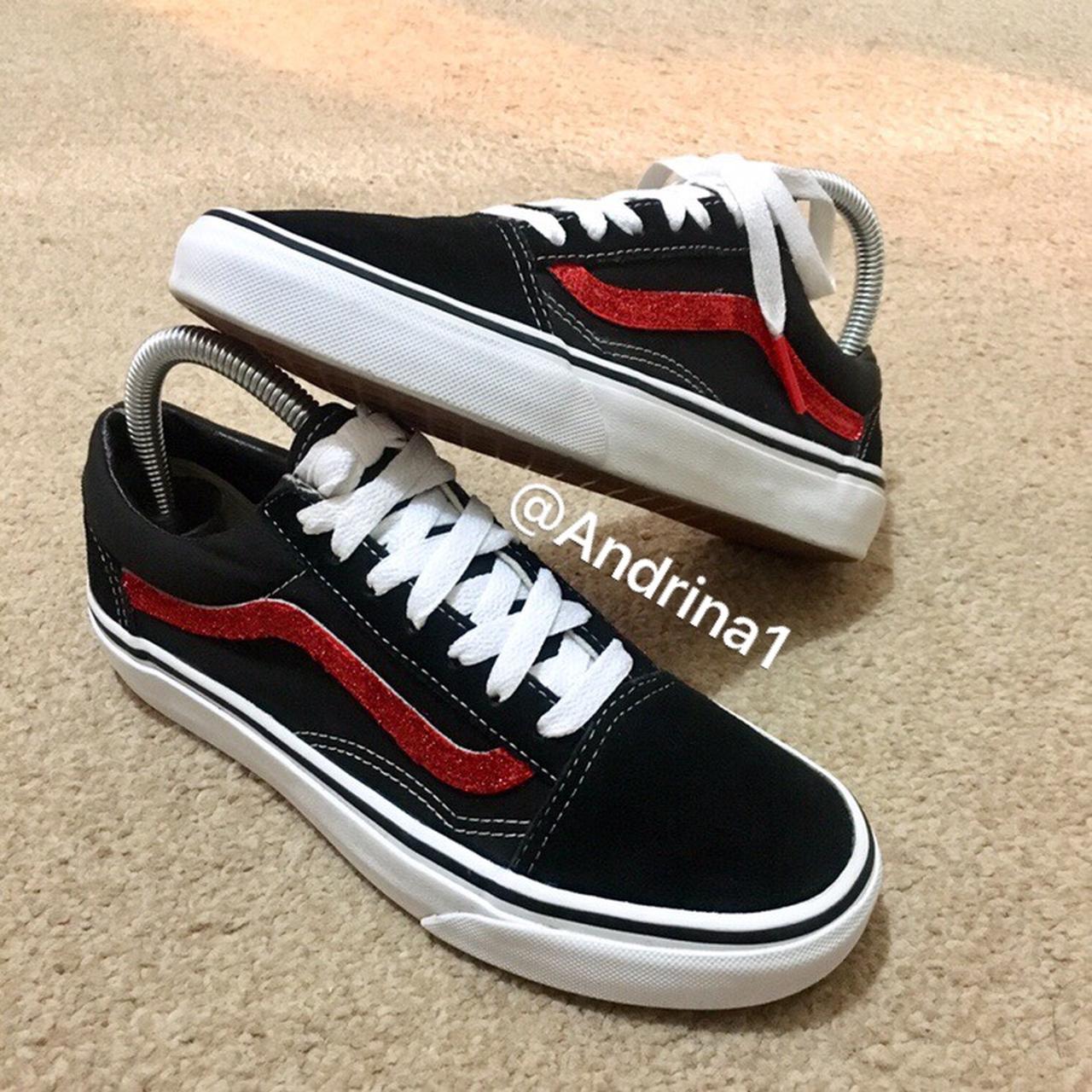 Vans old skool black with 2024 red stripe