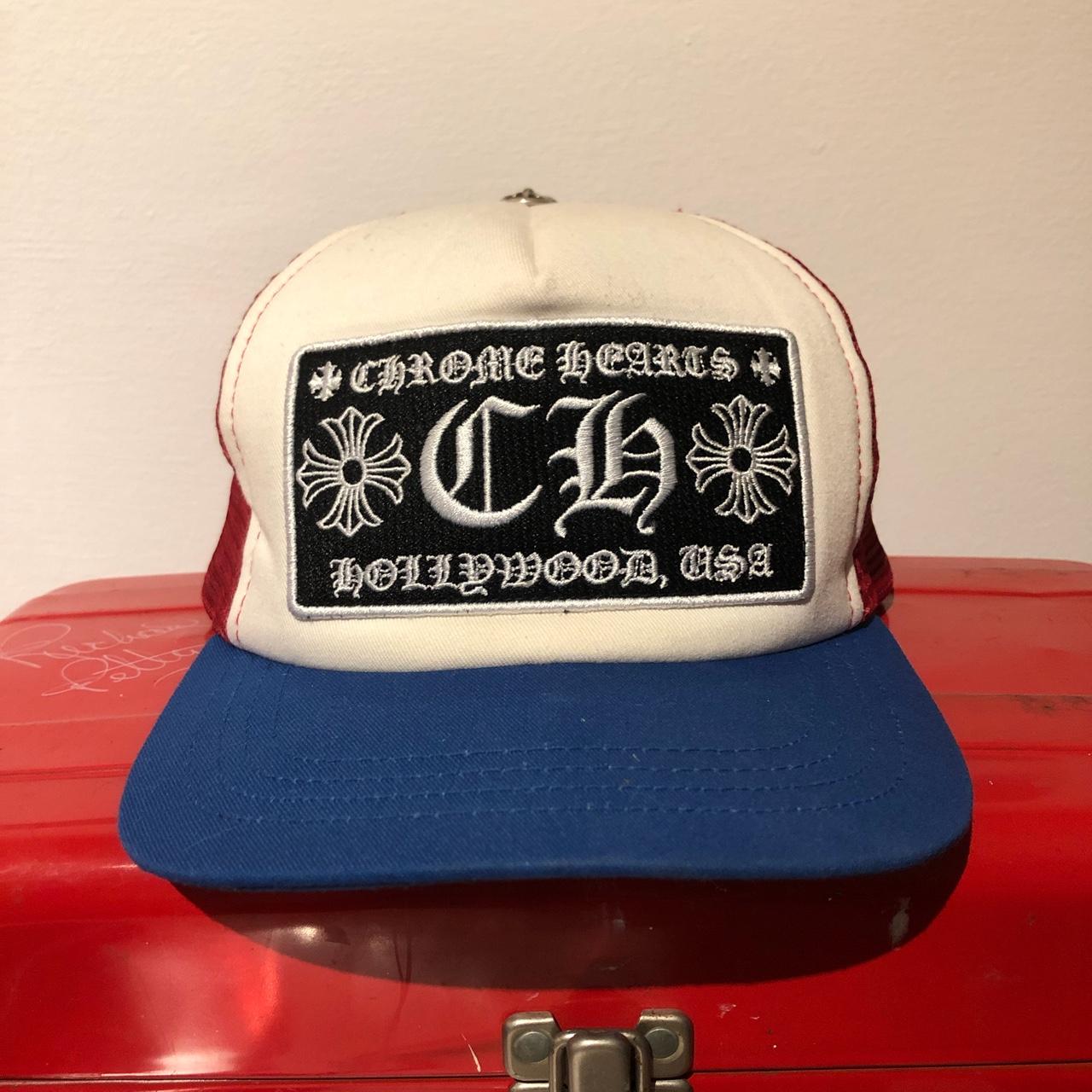 Chrome Hearts Trucker Hat - 🇺🇸 Red, White & Blue!... - Depop