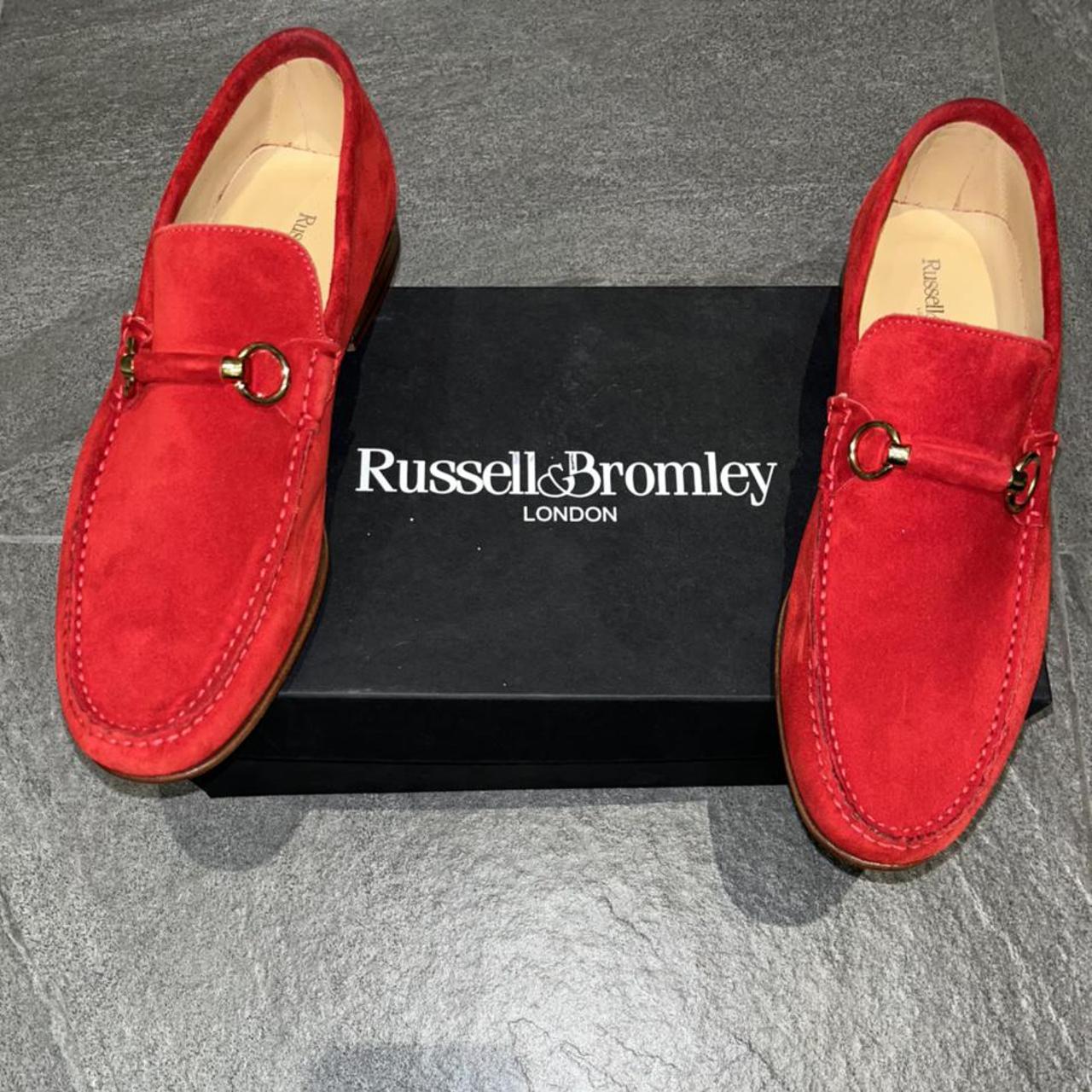 russell and bromley red loafers