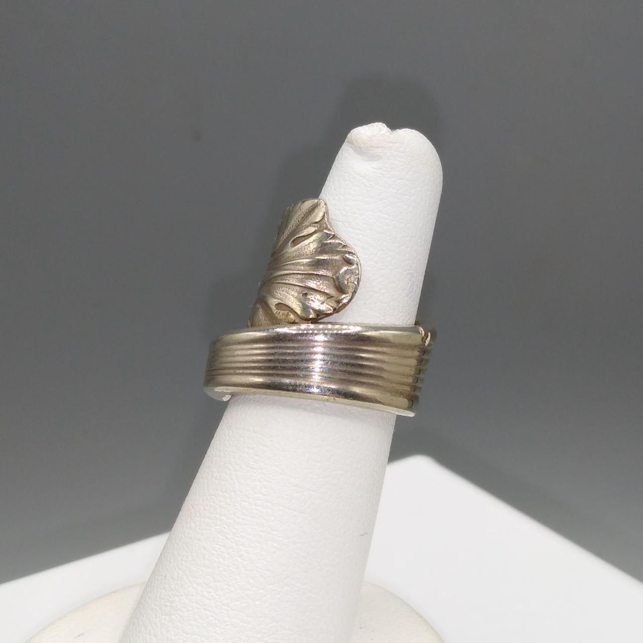 Vintage Lady Esther Silver Plate Spoon Wrap Ring,... - Depop