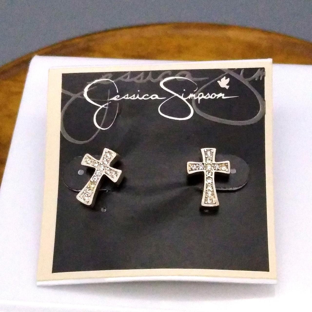 Product Image 1 - Jessica Simpson Pave Cross Earrings,