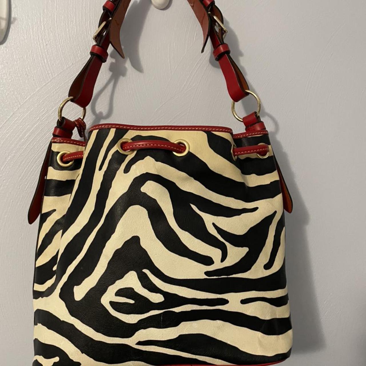 Dooney Bourke Zebra Printed Satchel Bag - Zebra