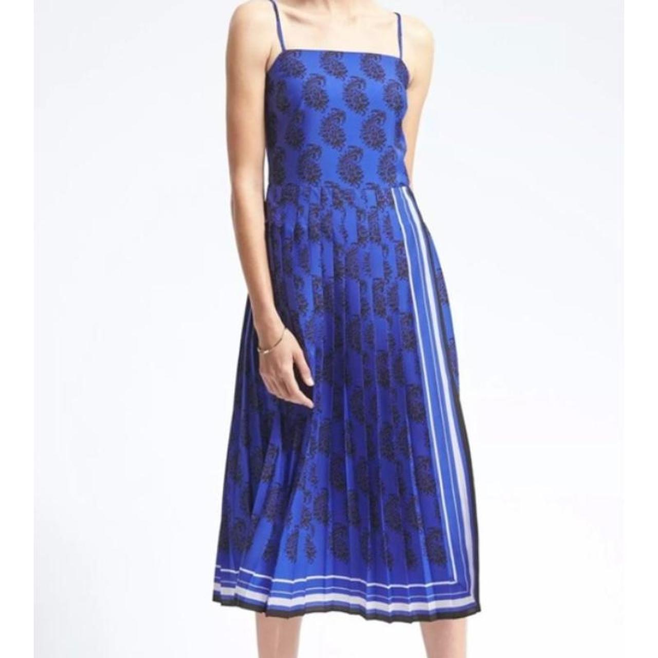 banana republic royal blue dress