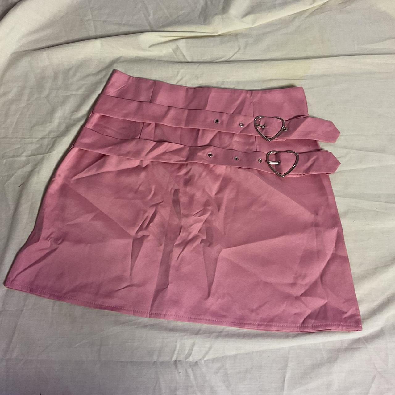 Pink Heart Buckle Skirt💖 - thin light fabric - sorry... - Depop