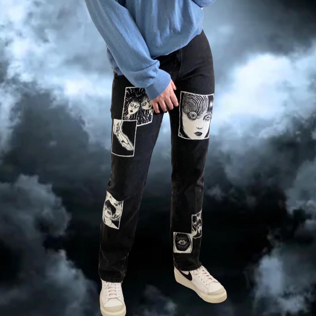 Zumiez Women's Black and White Jeans Depop