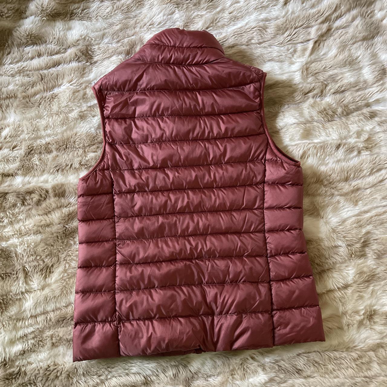 UNIQLO Women's Burgundy Gilet | Depop