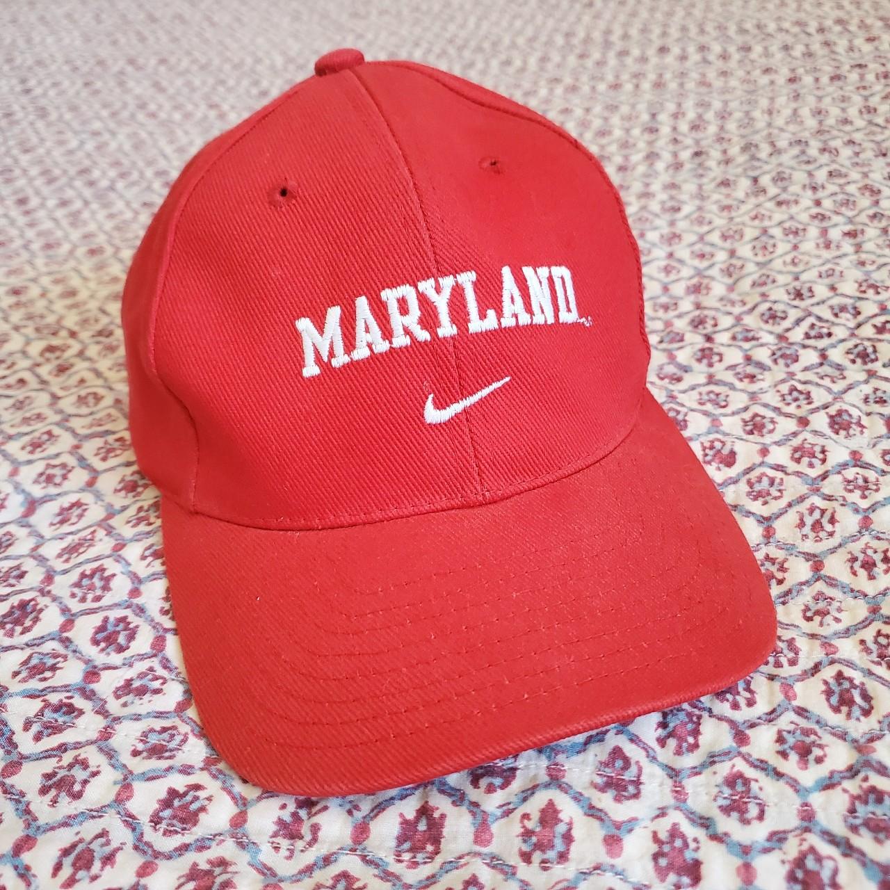 Maryland Nike baseball cap in red - Depop