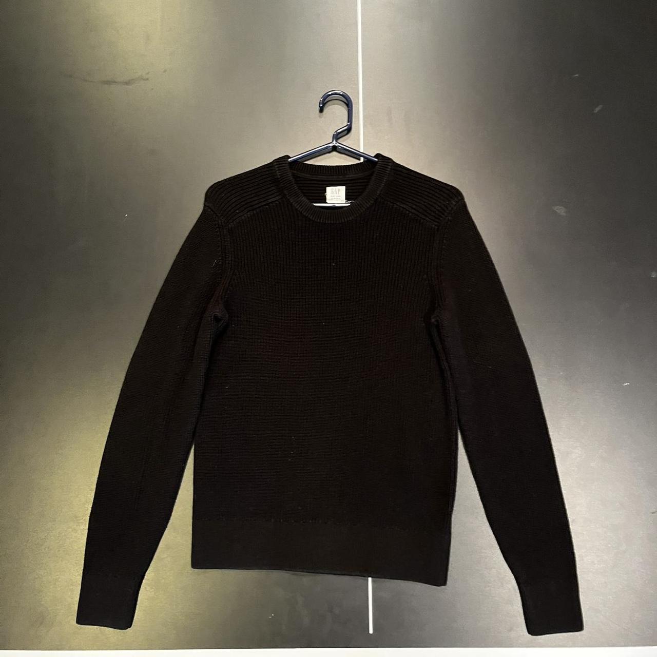 gap black sweater. will look good with jeans. fits... - Depop