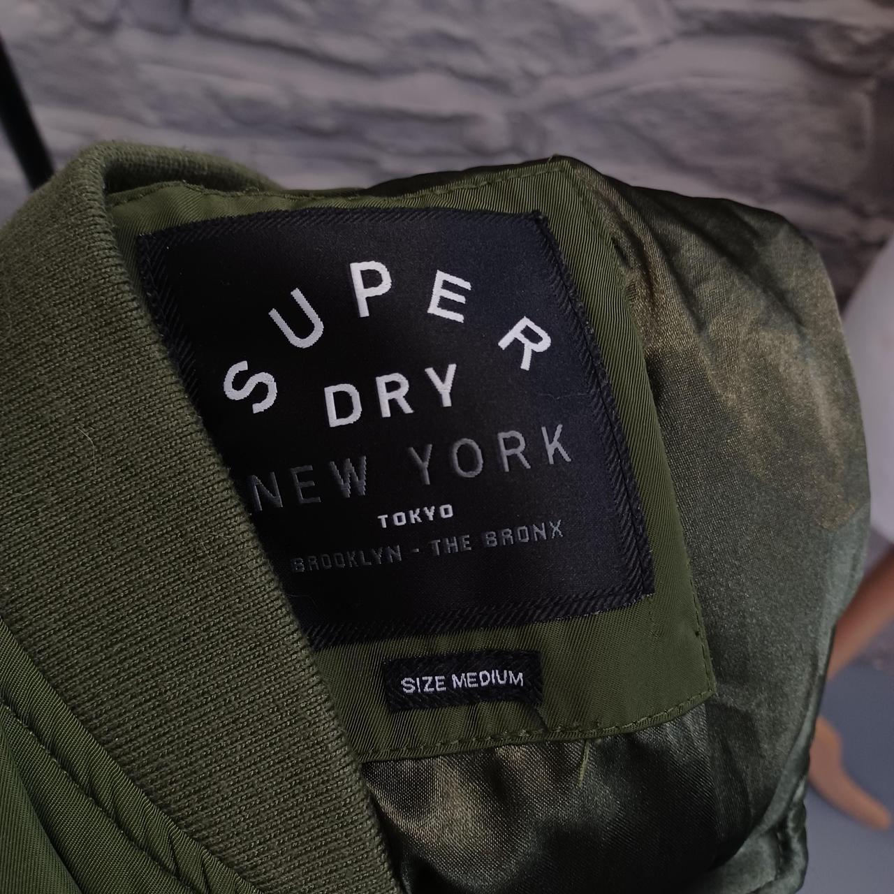 Superdry Khaki Green Bomber Jacket Size M /... - Depop