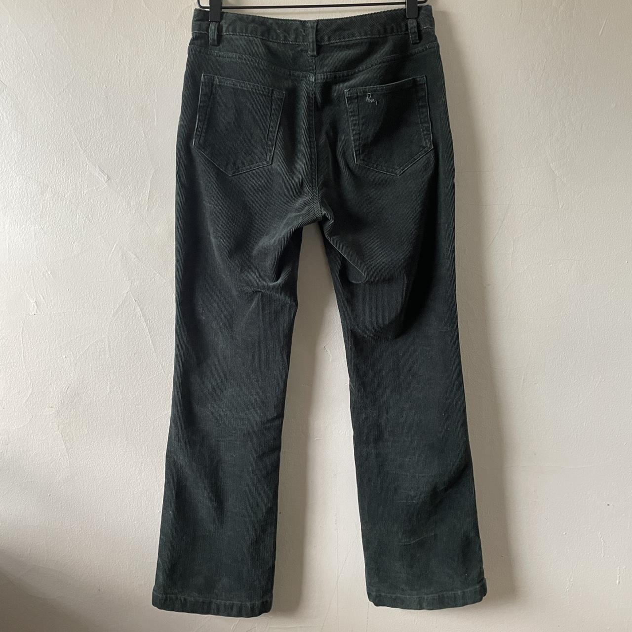 Vintage Land’s End Green Flared Corduroy Pants... - Depop