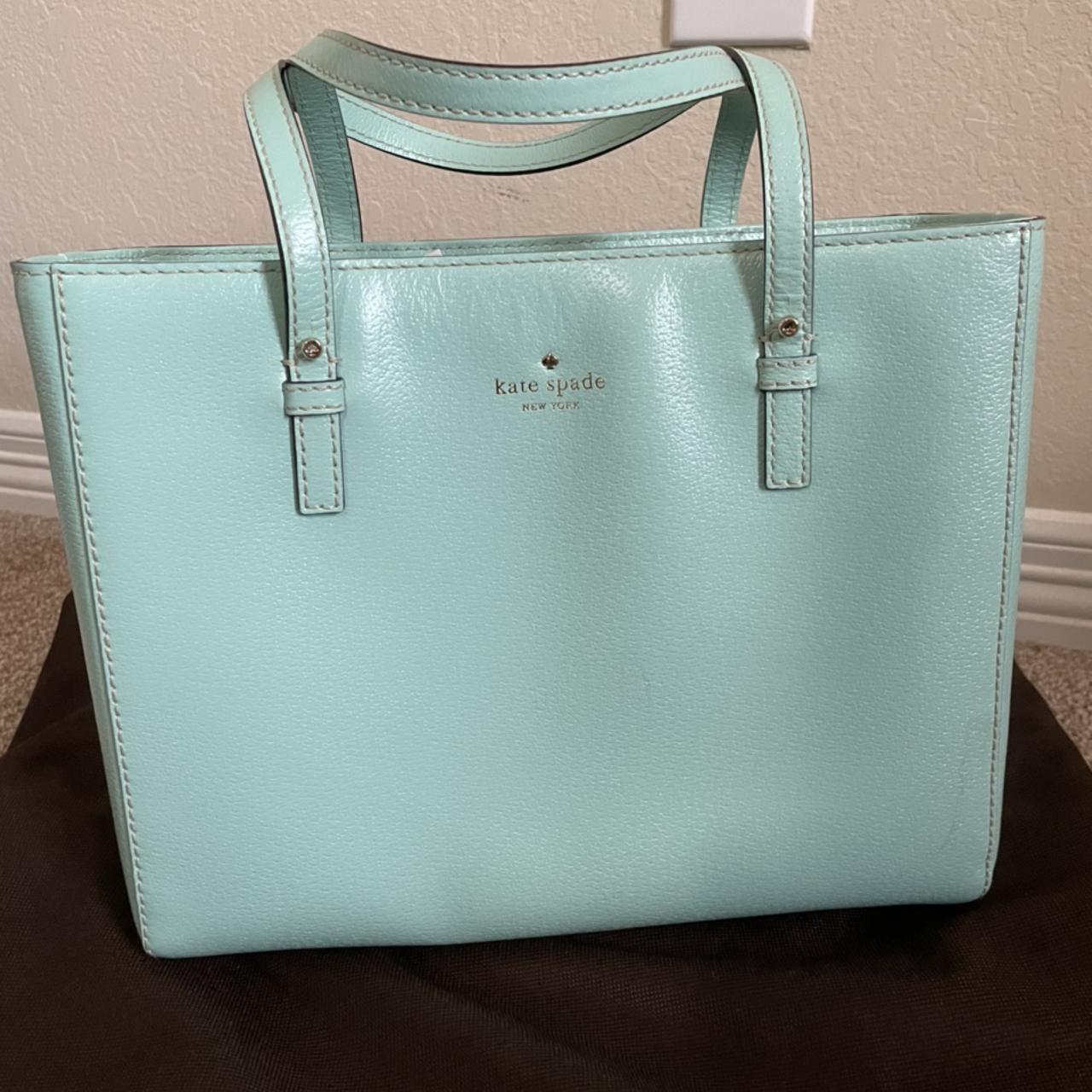 Kate Spade Ava Reversible Green Mint Leather Tote Pouch NWT K6052 359  Retail FS - Etsy