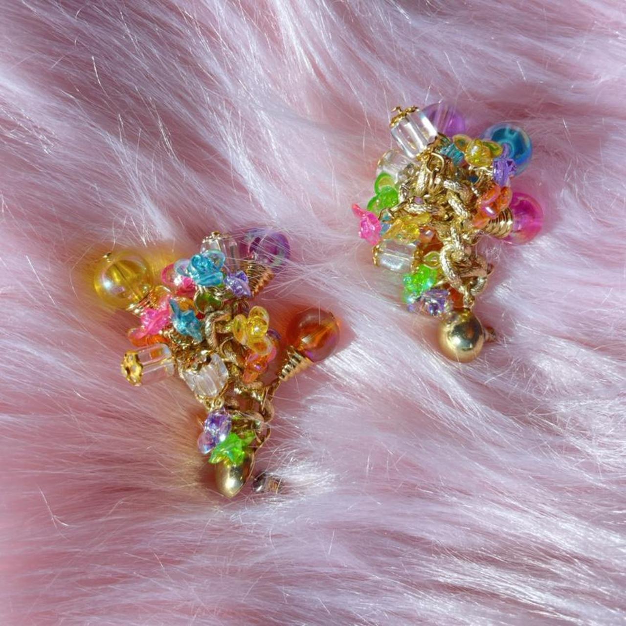 ️ Ships Free💘 Rainbow Beaded Earrings Multiple Depop