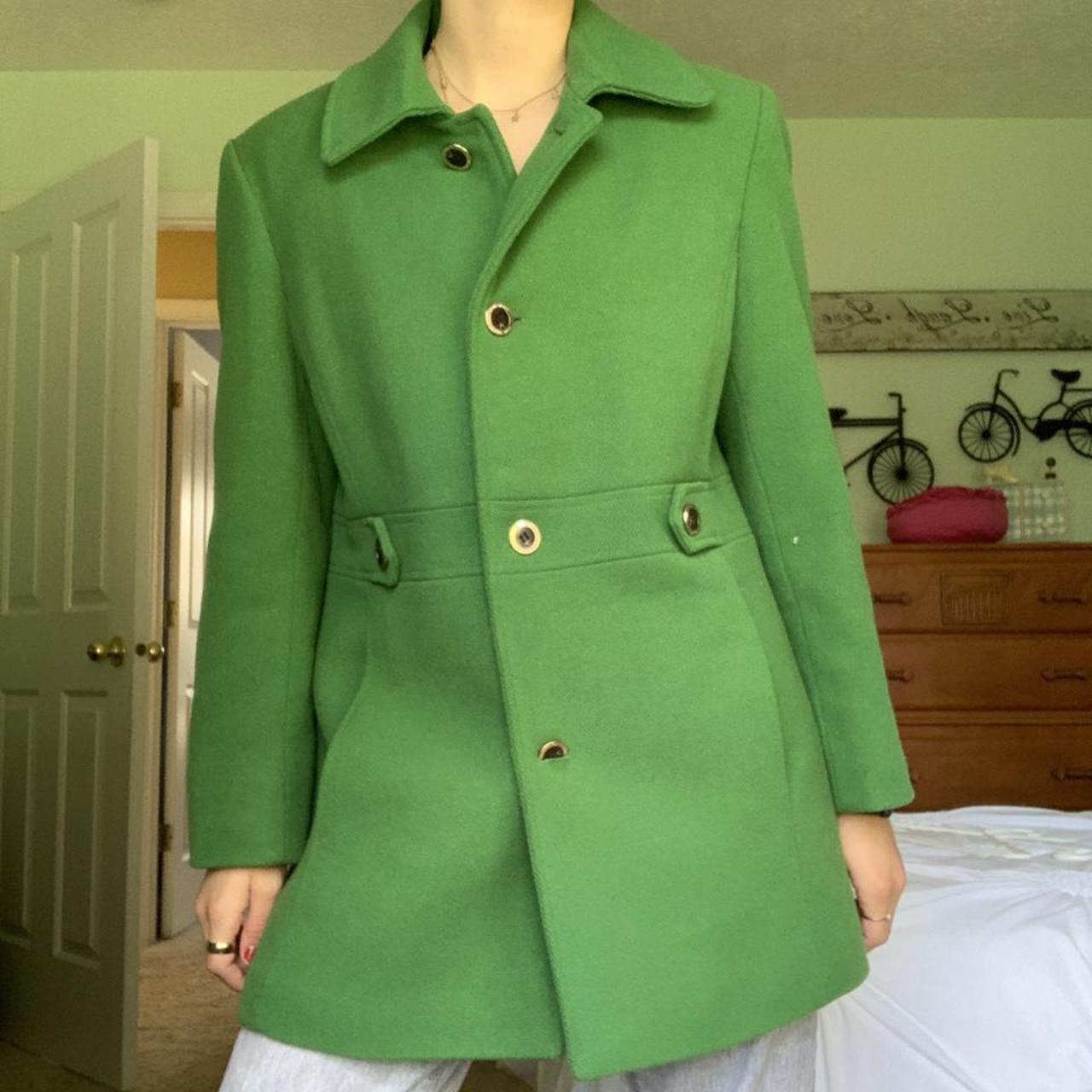 Calvin Klein Women's Green Coat Depop