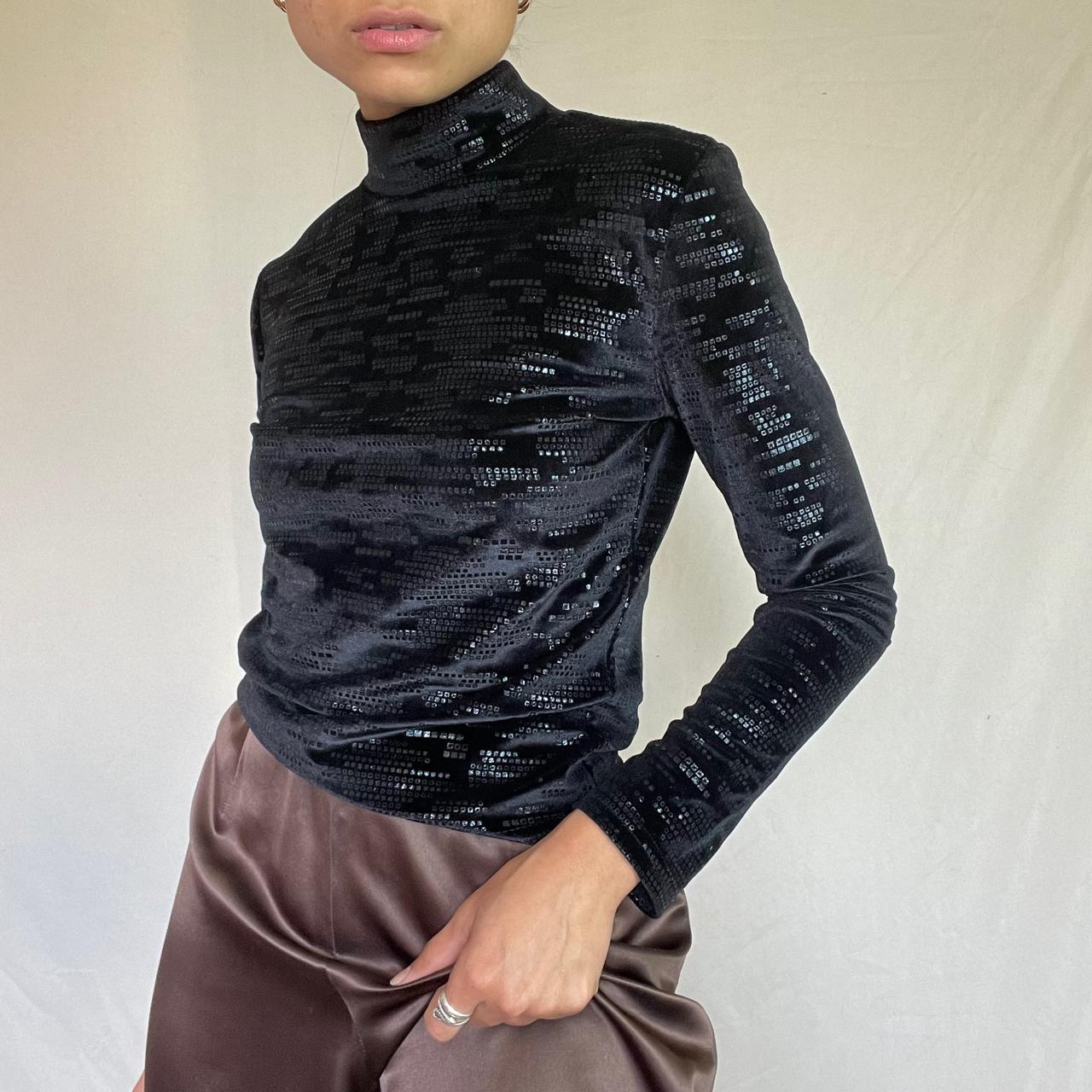 Black Shiny Turtle Neck DETAILS Black Shiny Long... - Depop