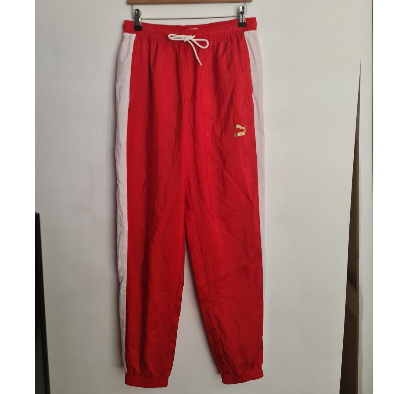 red puma tracksuit bottoms