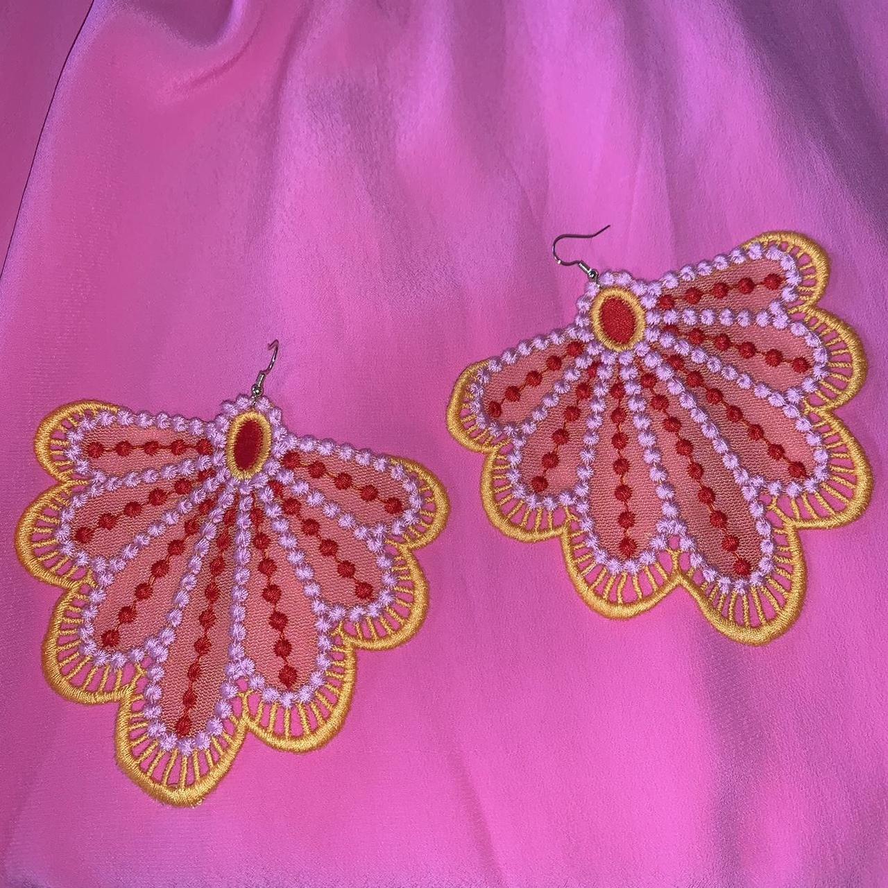 NEW ZARA PINK CAPE DRESS WITH EARRINGS LIMITED