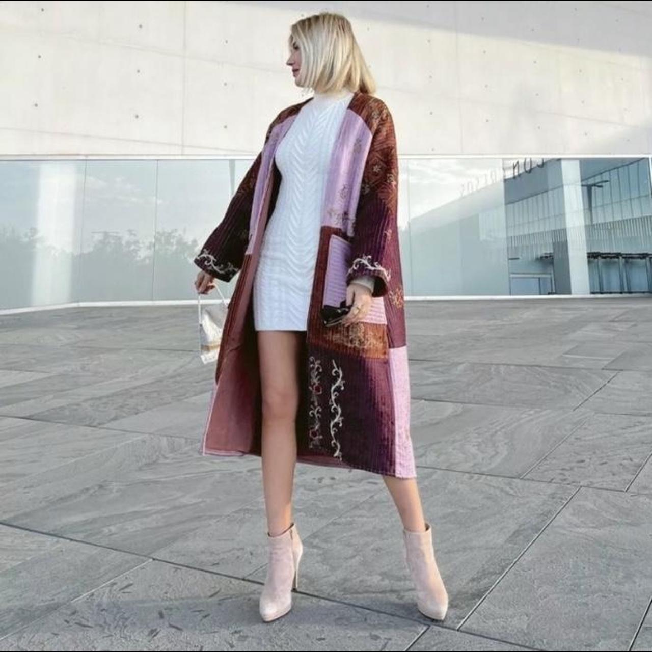 Kimono coat hot sale zara