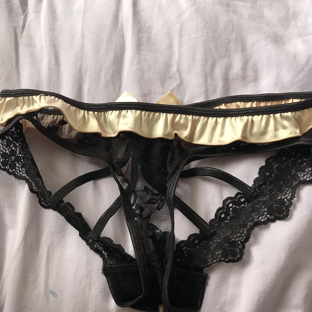 Ann summers cheeky black backless strappy panty with - Depop