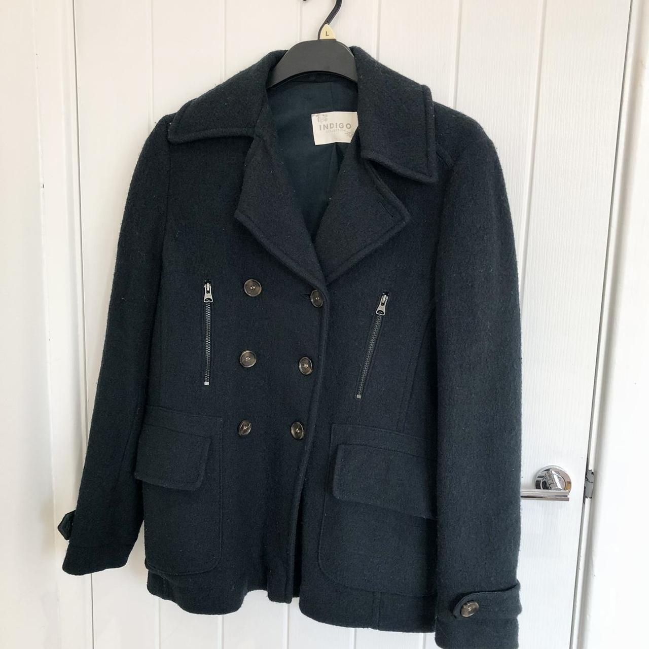 Beautiful dark green pea coat from Indigo range at... - Depop