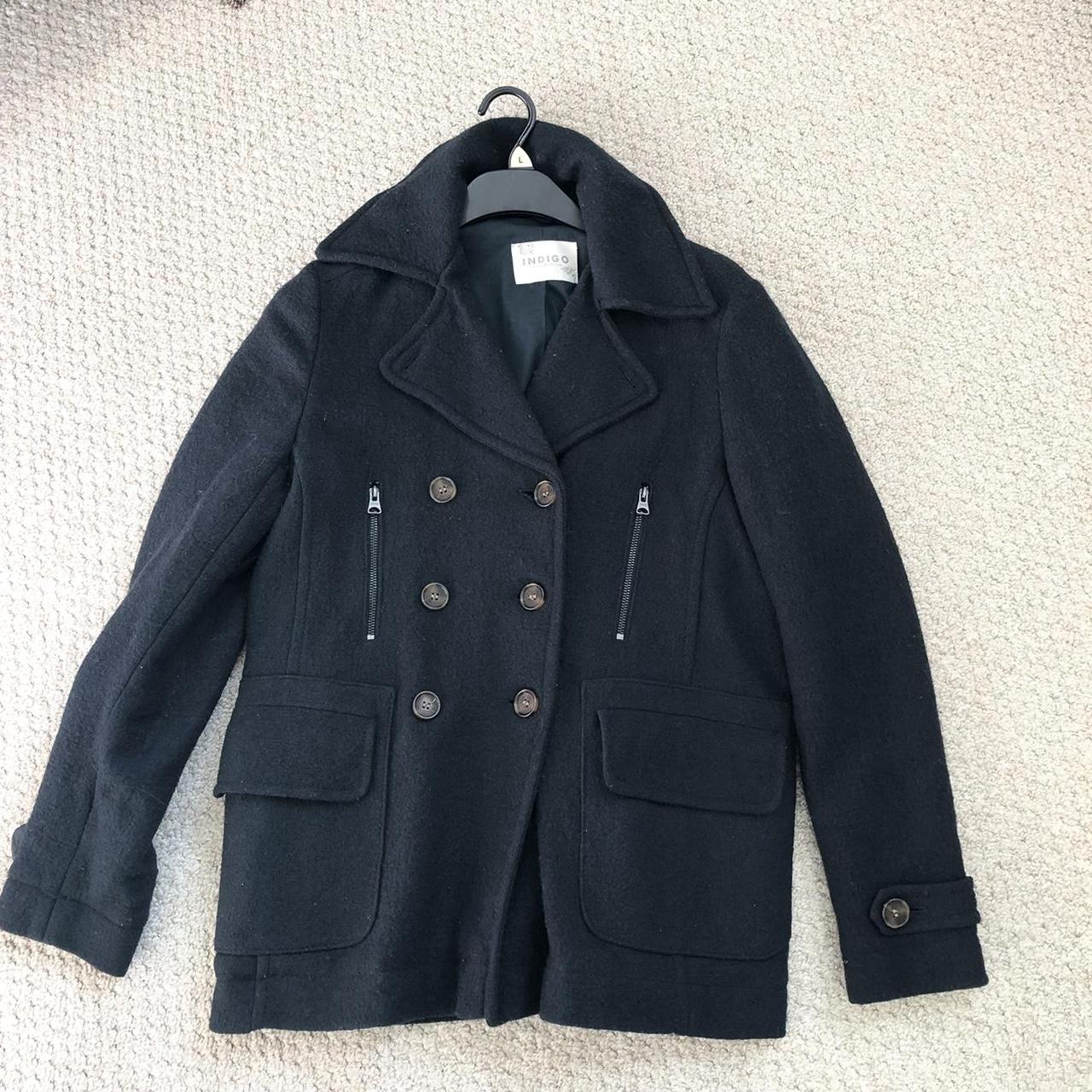 Beautiful dark green pea coat from Indigo range at... - Depop